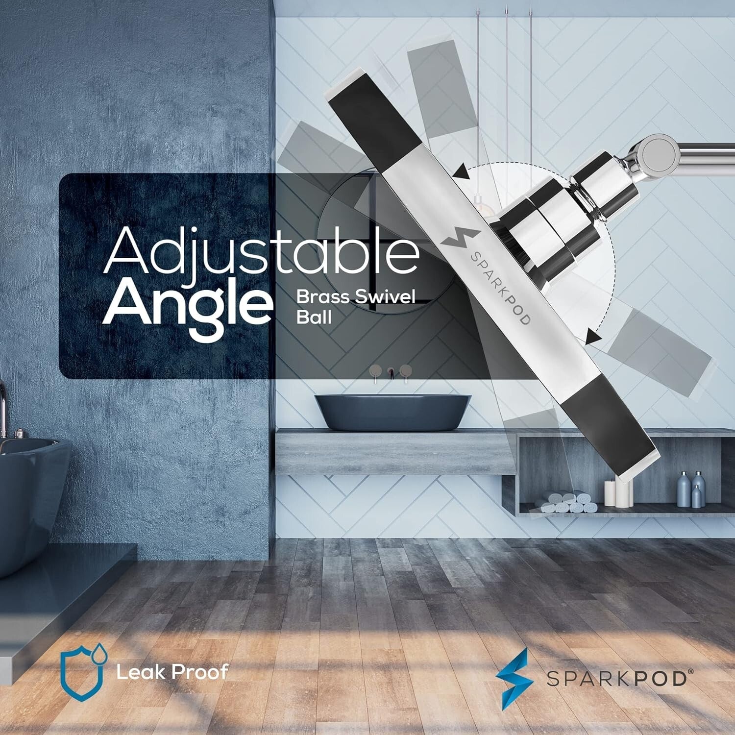 Elegant Polished Chrome Shower Head - High Pressure Rain Experience, Easy Clean