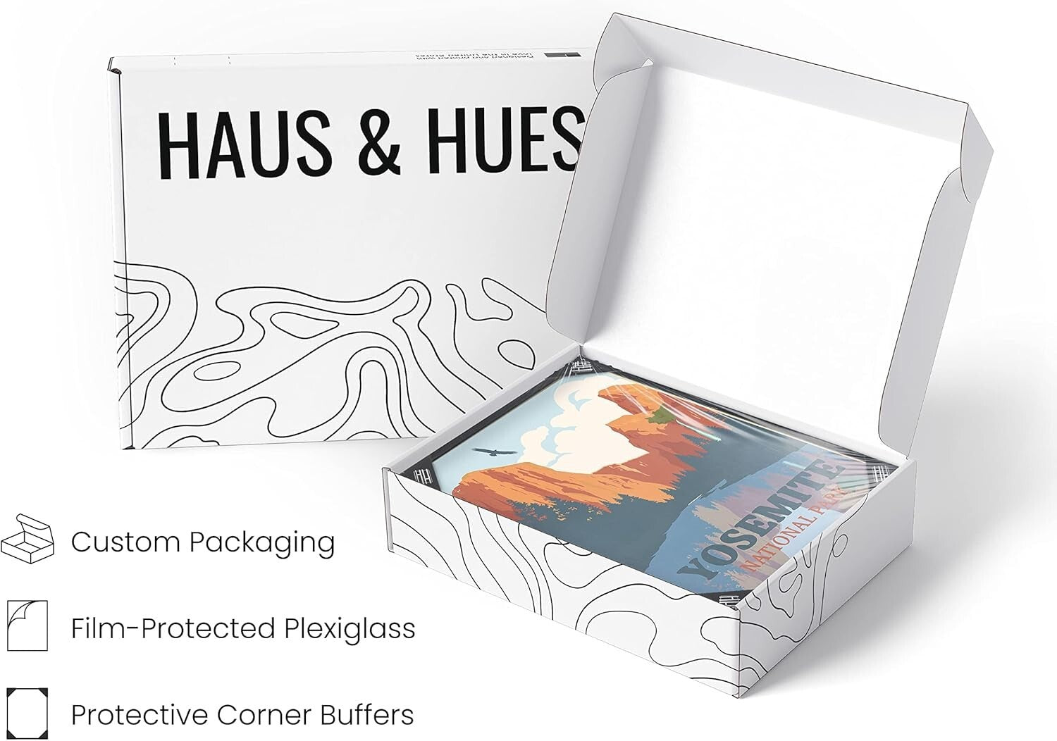 Customizable Vintage National Park Art - 8x10 Mountain Posters in Black Frame