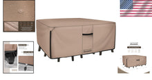 Load image into Gallery viewer, Heavy-Duty Rectangular Patio Table Cover - 600D Waterproof Canvas 88x62 inches