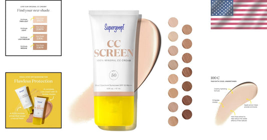 CC Screen SPF 50 Mineral CC Cream - 100% Color-Corrector & Tinted Moisturizer