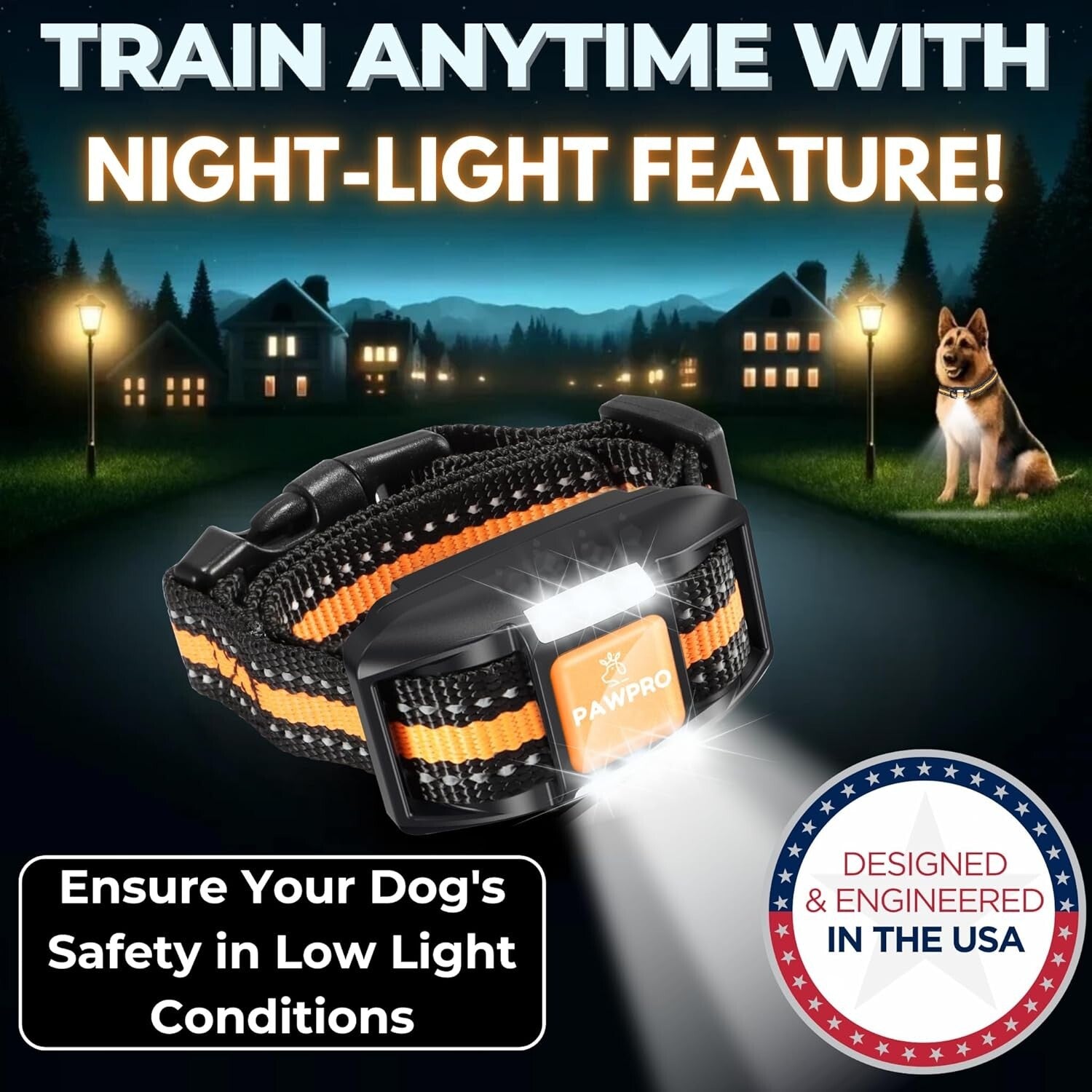 Rechargeable Dog Shock Collar - 4-Mile Range & Beep, Vibration, Shock Modes