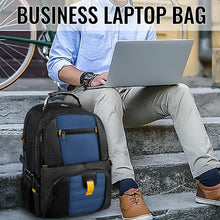 Load image into Gallery viewer, Large Water-Resistant College and Travel Backpack - 17” Laptop Carrier, Roy Blue