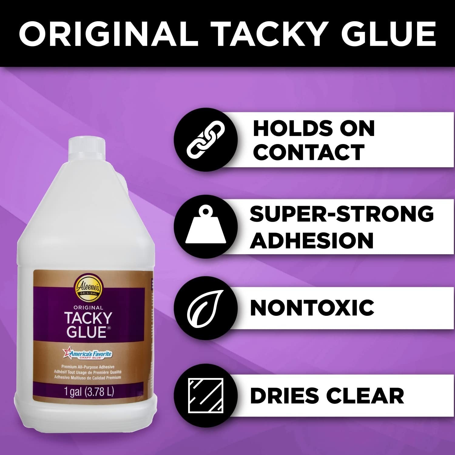 128 Oz Tacky Glue - Heavy-Duty Adhesive for School, Wall Repair, and Crafts