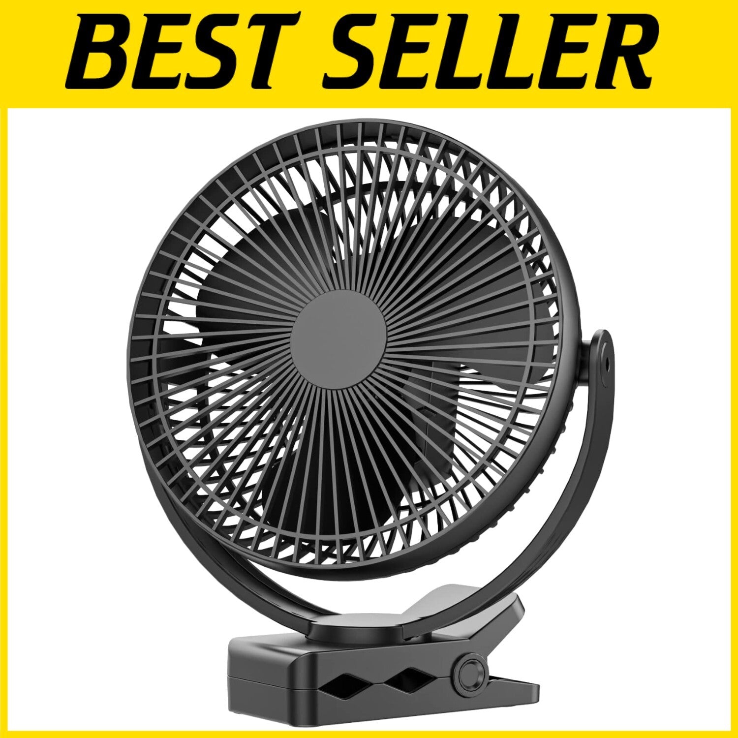 8-Inch Rechargeable Clip-On Fan with 4 Speed Settings for Desk & Travel
