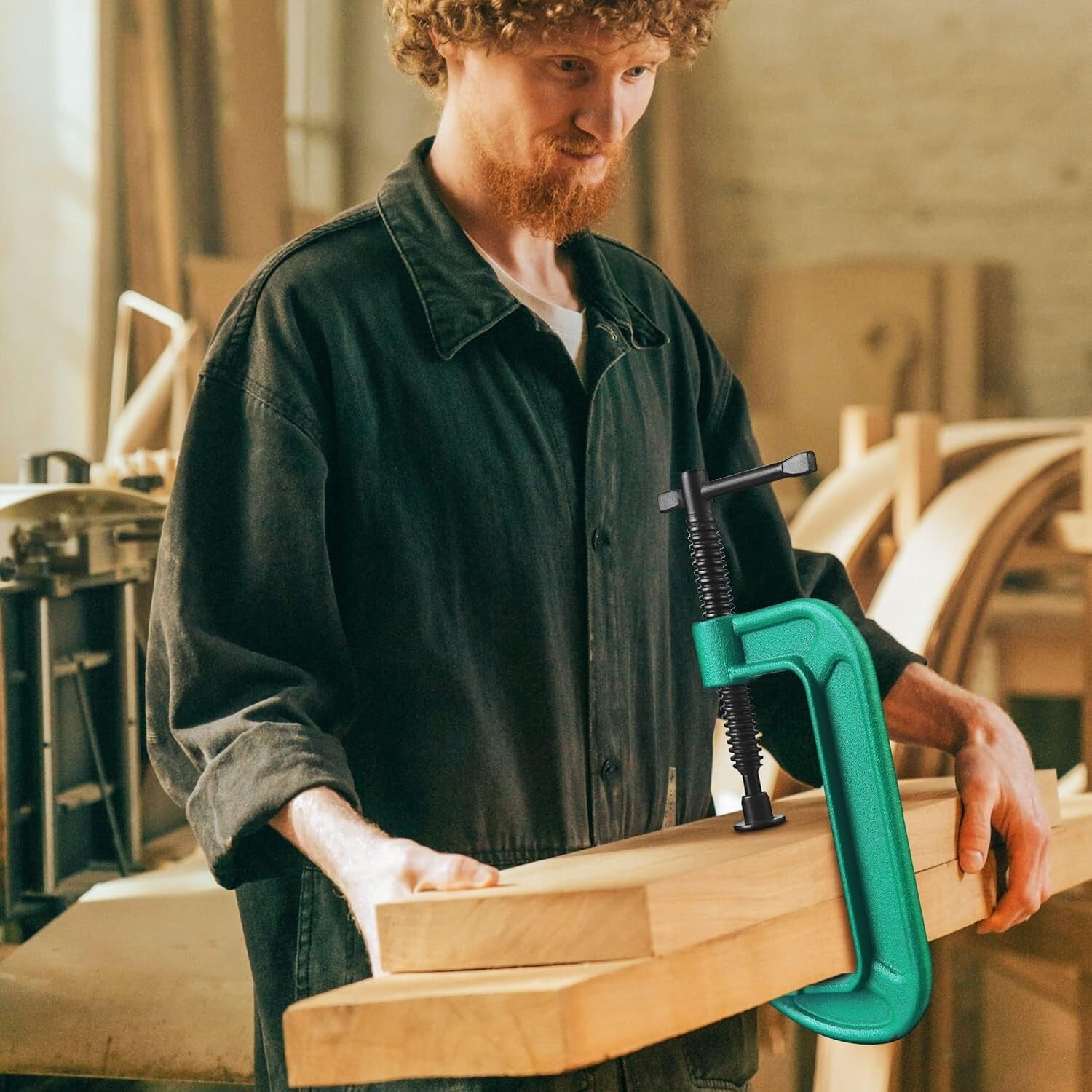 Durable 8-Inch G-Clamp Set for Woodworking & Automotive Projects - 4 Pack