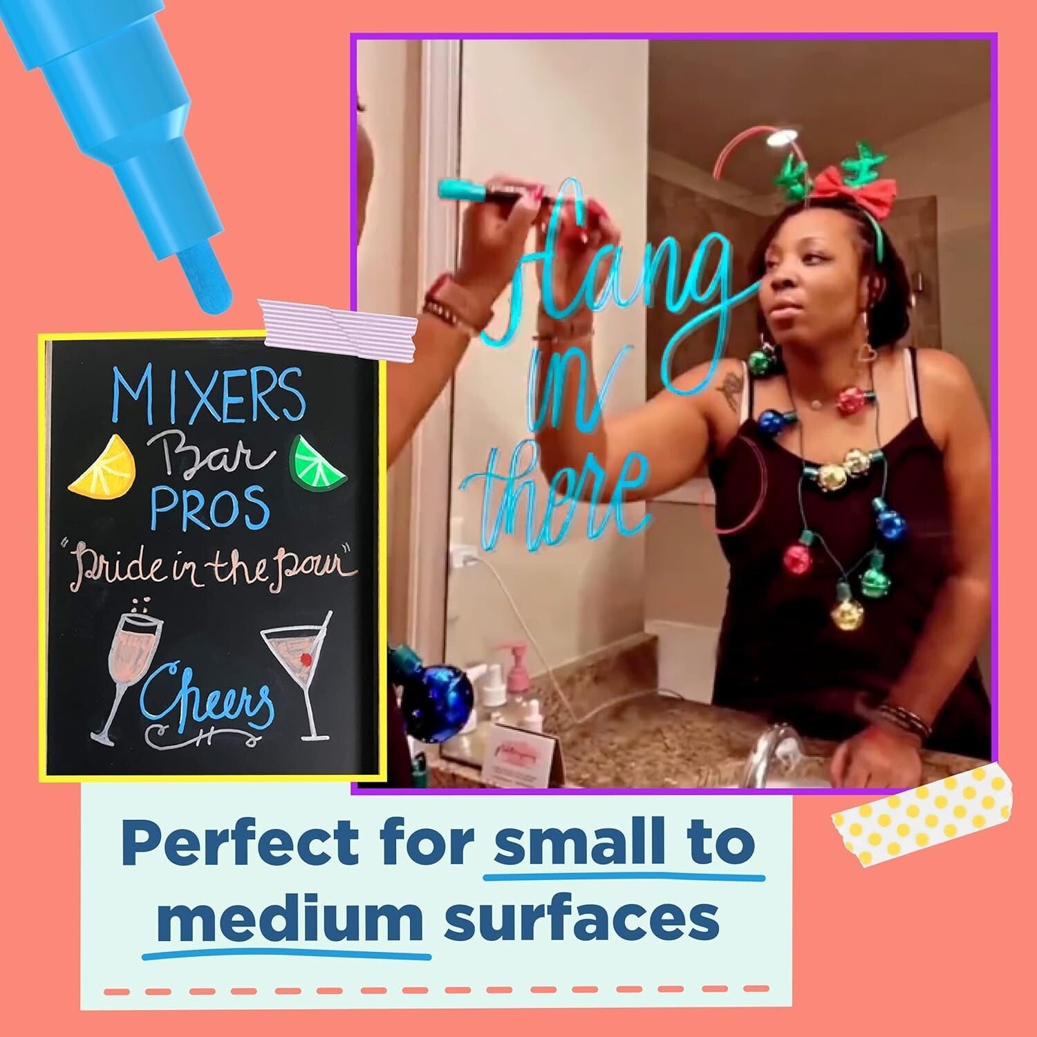 Versatile 40-Pack Liquid Fine Tip Chalk Pens for All Non-Porous Surfaces