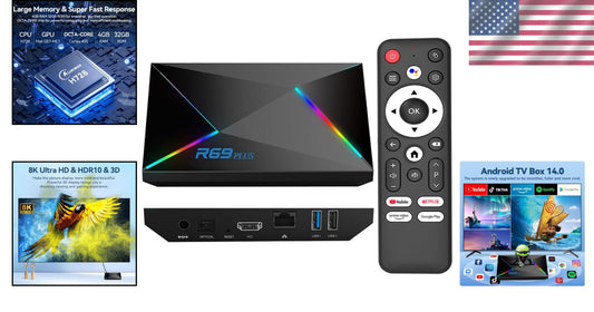 Allwinner H728 Octa-Core 4GB RAM Android 14 TV Box with WIFI6 Connectivity