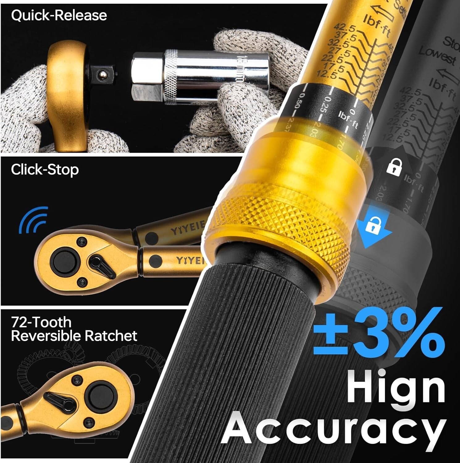 All-in-One 3/8-Inch Torque Wrench Kit with Spark Plug Sockets & Gapper Tool