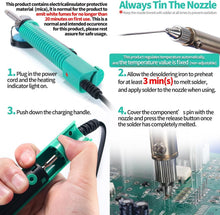 Load image into Gallery viewer, Solder Removal Pump &amp; Electric Iron with Multi-Size Nozzles for Efficient Repair