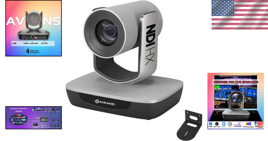 NDI 20X Zoom PTZ Camera - Perfect for Live Events with Easy Setup and Control