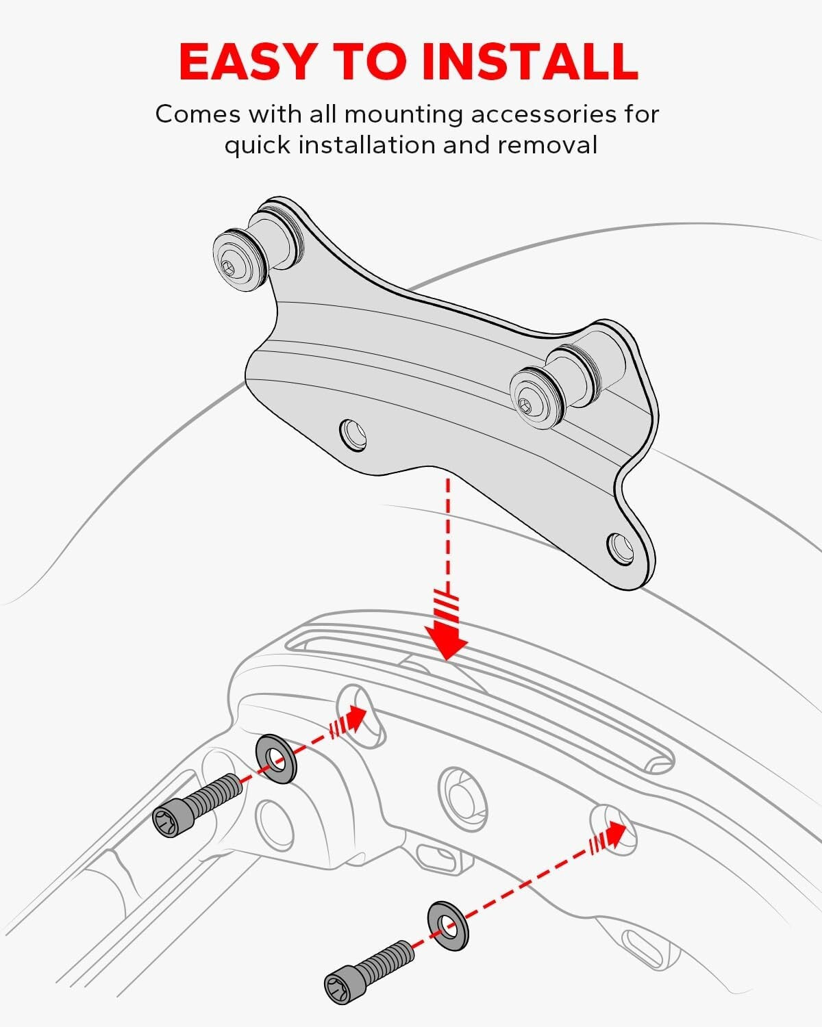 Durable Chrome 4 Point Docking System for Harley Davidson Touring Motorcycles