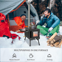 Load image into Gallery viewer, Portable Folding Wood Burning Camping Stove with Chimney - Perfect for Tents