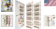 Load image into Gallery viewer, Ivory Dual Over the Door Storage System - Multi-Pocket Organizer for Every Room