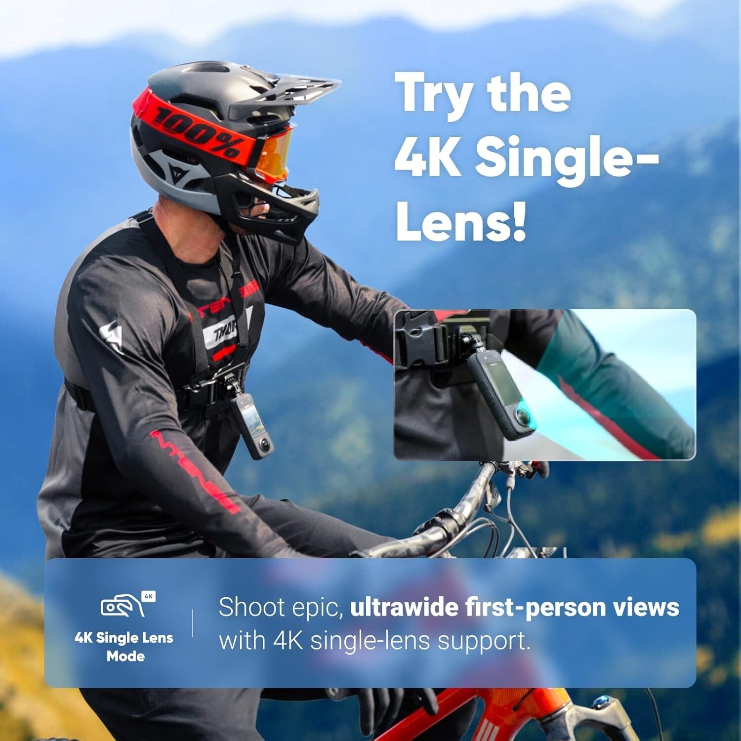 Stunning 360 Action Camera with 5.7K HDR Video, Invisible Selfie Stick & 4K Mode