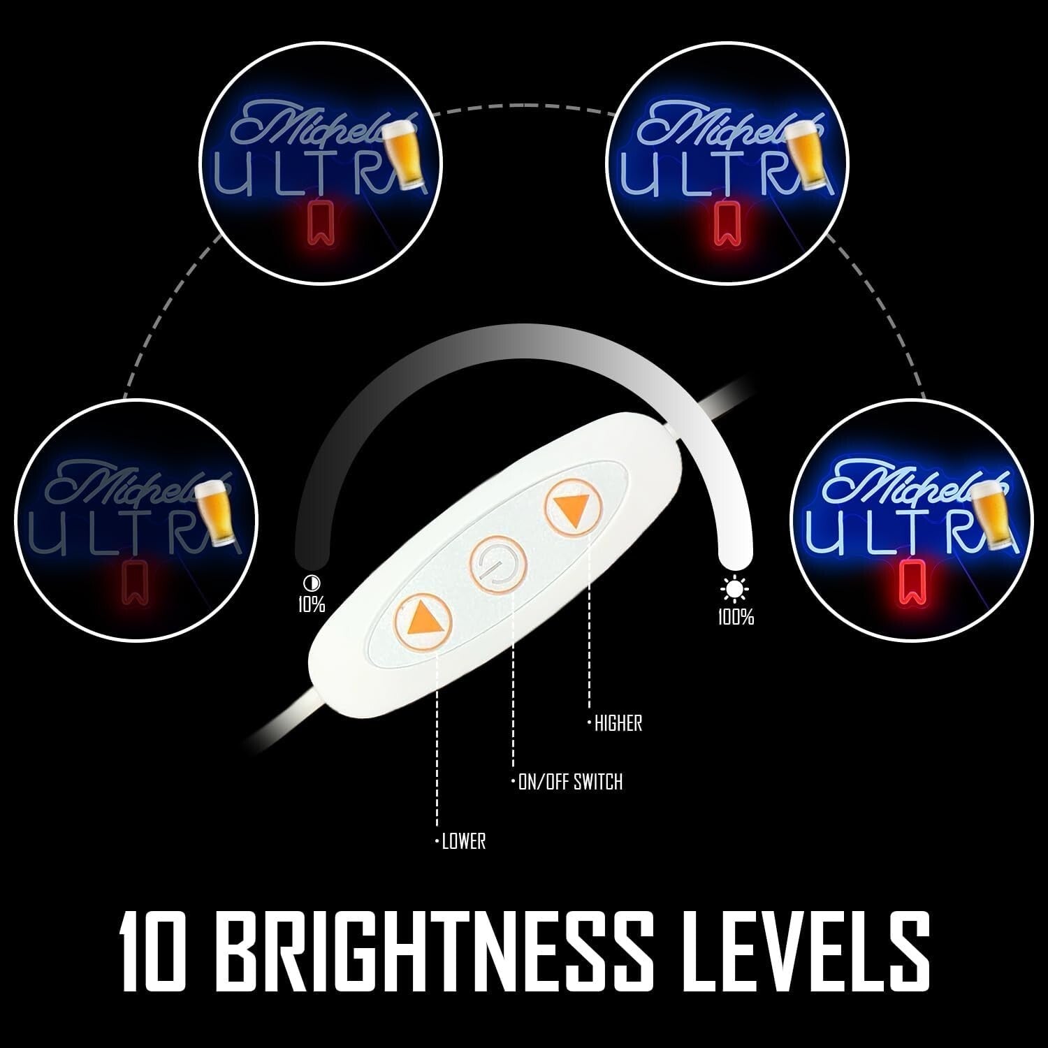 Dimmable Beer Neon Sign for Home Bar - LED Wall Decor Light Up Your Space