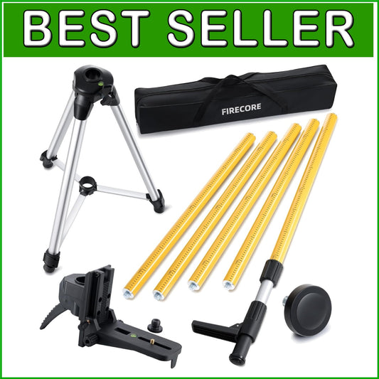 12 Ft Adjustable Laser Level Pole with Tripod - Precision Measurement Tool