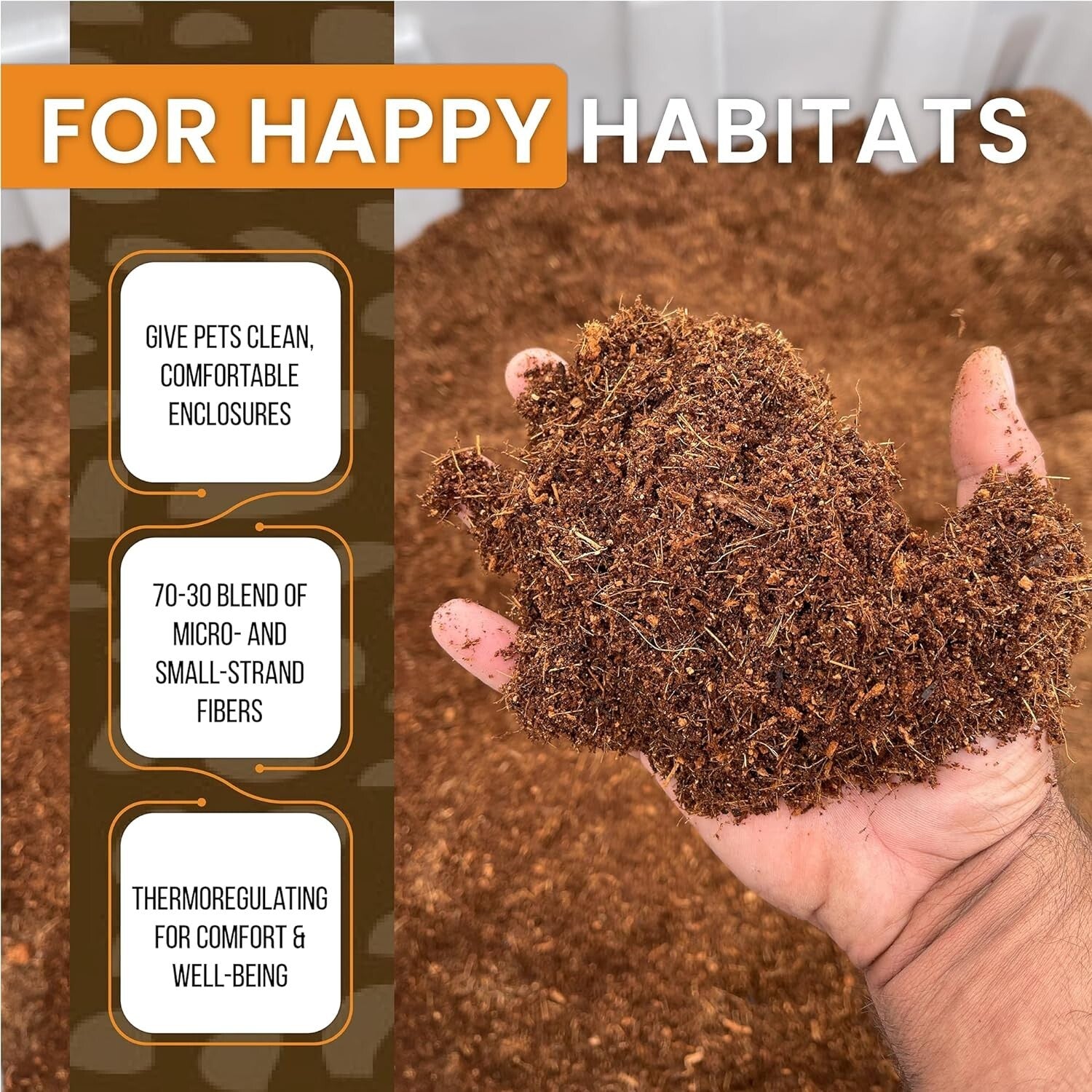 Fluffy Organic Coco Fiber Bedding - Ideal for Bioactive Reptile Environments