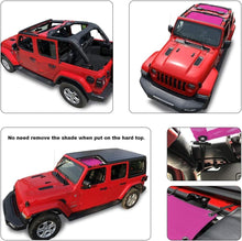 Load image into Gallery viewer, Pink Mesh Sun Shade Top for Jeep Wrangler JL 2018-2023 – UV Blocker &amp; Noise R...
