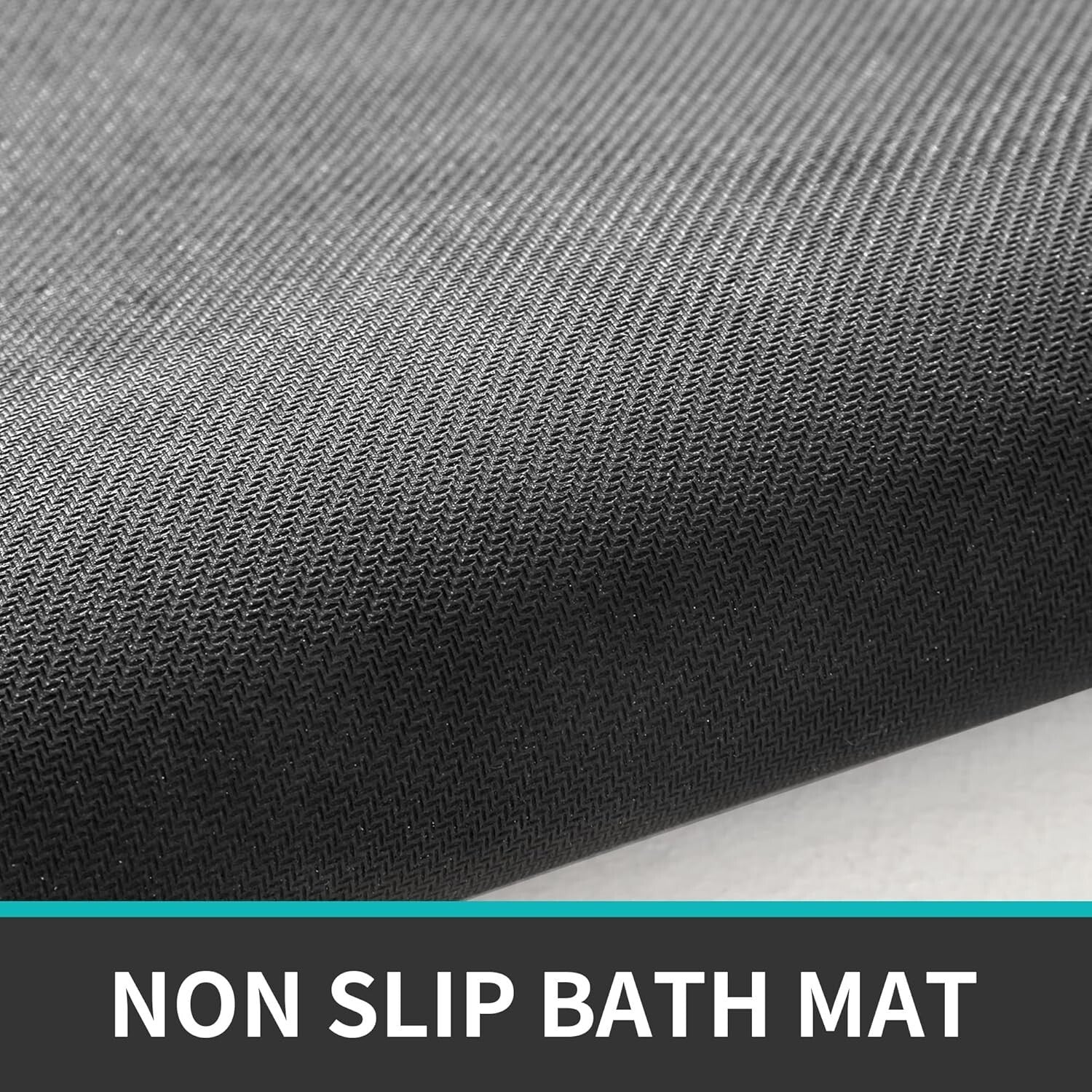 Absorbent 2-Piece Bath Mat Set with U-Shaped Rug - Stylish Dark Grey Design