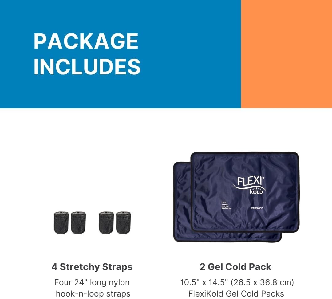 Colder For Longer: FlexiKold Reusable Ice Packs for Muscle Pain & Injuries