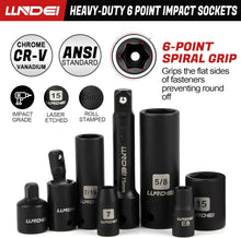 Load image into Gallery viewer, Durable Impact Socket Tool Set - 186 Pieces with Ratchet Wrench &amp; Extension Bars