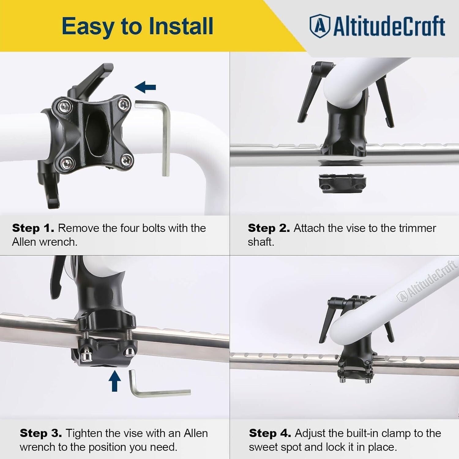 Lightweight Aluminum Trimmer Handle Extensions - Save Your Back & Effort