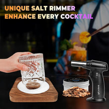 Load image into Gallery viewer, Premium Whiskeys Smoker Kit with Salt Rimmer in Elegant Wooden Box – Ideal Gift