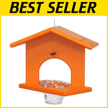 Load image into Gallery viewer, Eco-Friendly Oriole Bird Feeder - Amish-Made Poly Lumber, Orange Color