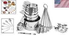 Load image into Gallery viewer, Stackable 15-Piece Measuring Cups &amp; Spoons Set - Space-Saving Kitchen Essential