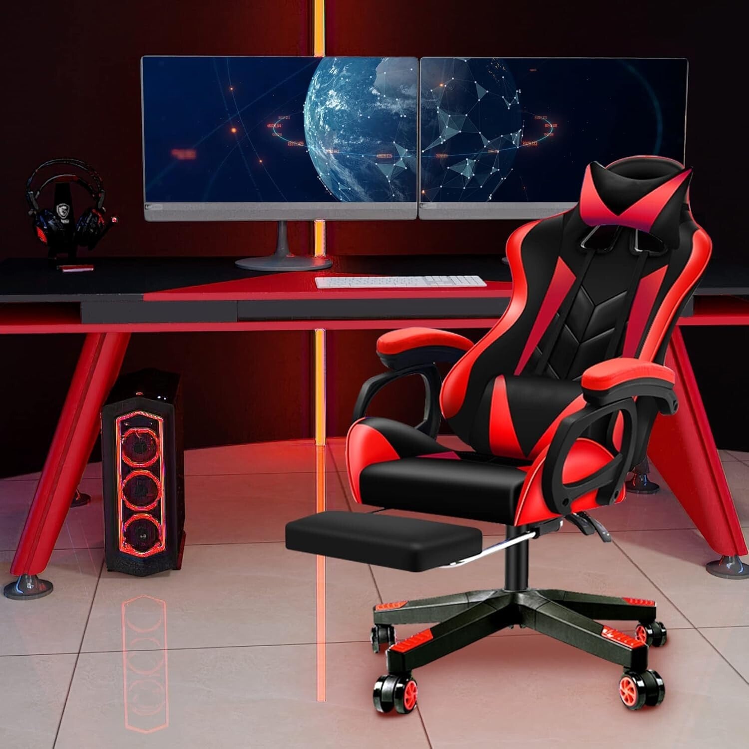 5 Swivel Casters Nylon Chair Base - Universal Fit for Gaming & Office Chairs