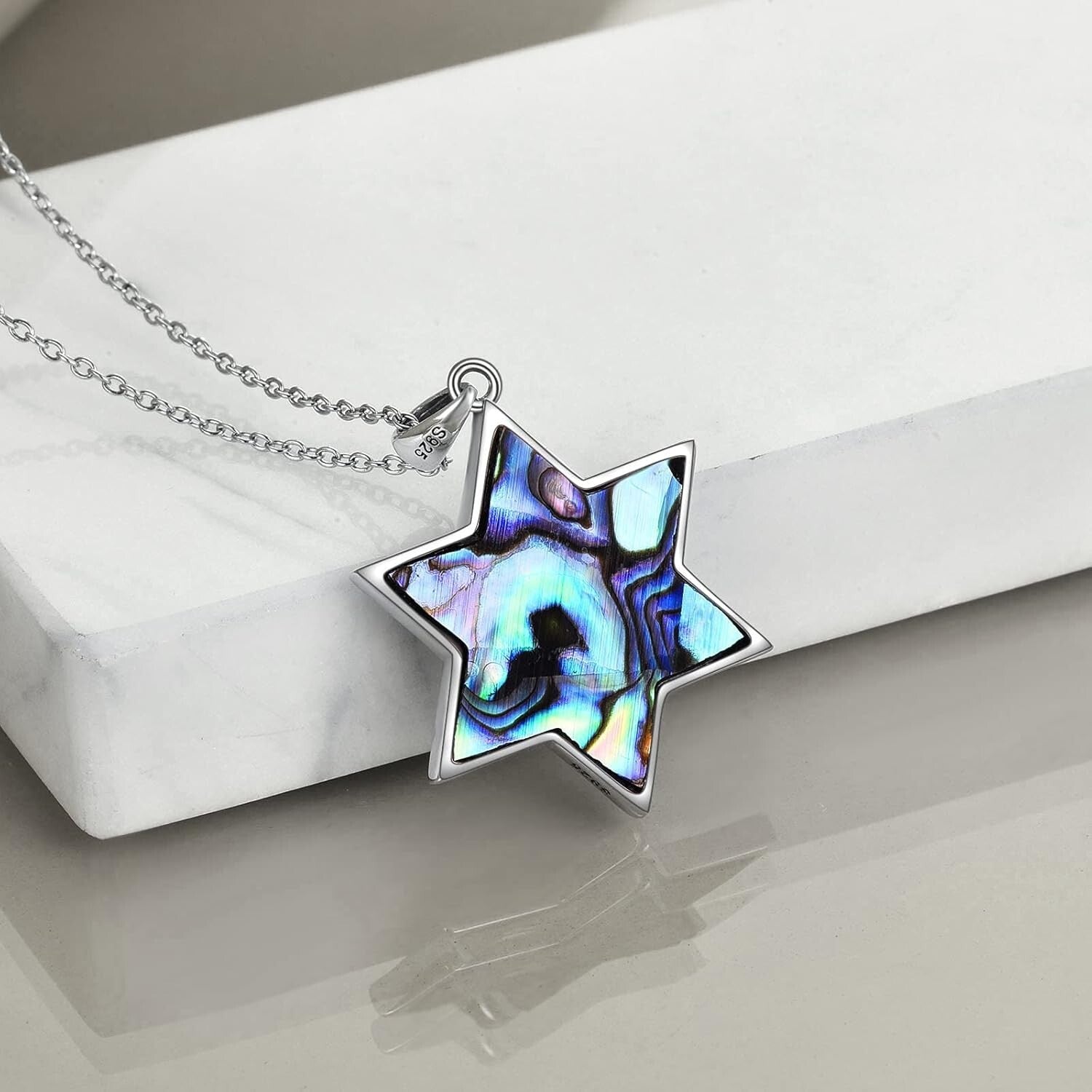 Sterling Silver Tree of Life and Star of David Pendant Necklace for Men & Women