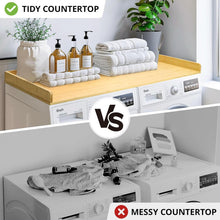 Load image into Gallery viewer, Extra Large Natural Bamboo Washer Dryer Countertop for Stylish Laundry Spaces