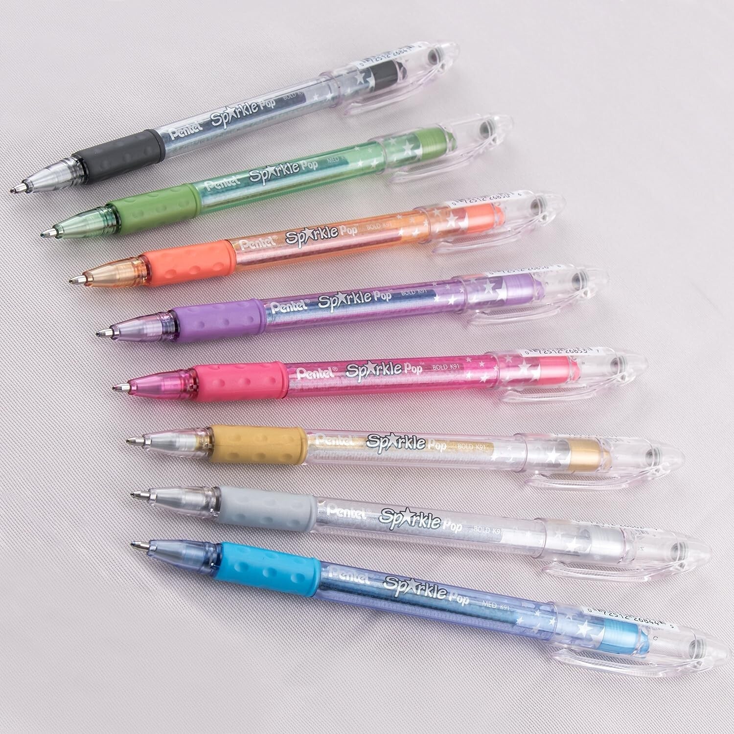 36 Iridescent Gel Pens Canister - Smooth Bold Writing for Creative Projects