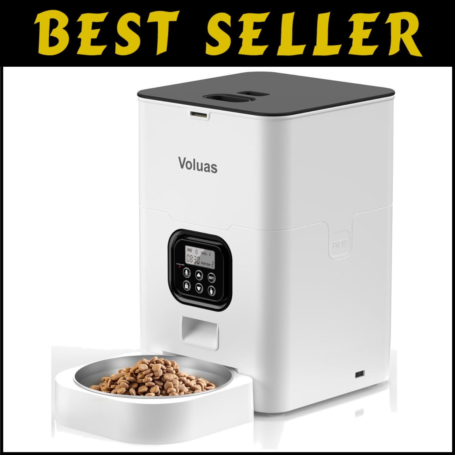Automatic Pet Feeder - 4L Capacity with Timed Meals and Voice Call Function