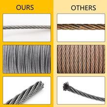 Load image into Gallery viewer, 7x7 Stainless Steel Wire Rope - 1800 lbs Strength, Ideal for Deck Railing Use