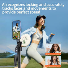 Load image into Gallery viewer, Extendable 360° Face Tracking Tripod with Light for Vlog &amp; Live Streaming
