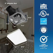 Load image into Gallery viewer, Efficient 60 CFM Exhaust Fan with Seamless Design - Ideal for Bathrooms