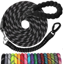 Load image into Gallery viewer, Reflective Long Dog Leash 100 FT - Bungee Safety &amp; Comfort Padded Handle