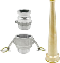 Load image into Gallery viewer, 1.5 Inch Brass Fire Hose Nozzle with NPSH/NPT Connections - Durable &amp; Versatile
