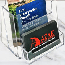 Load image into Gallery viewer, Stylish 50-Pack Trifold Brochure Stand with Horizontal Card Holder - Fast Access