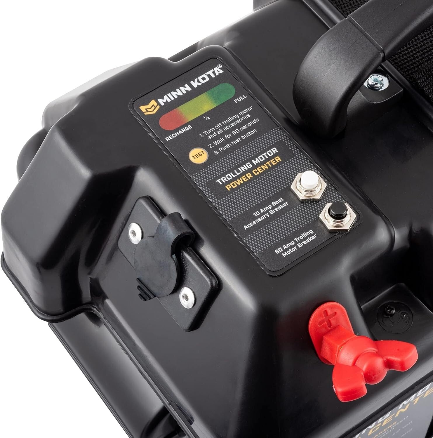 Efficient Trolling Motor Battery Center, Resettable Circuit Breakers & Terminals