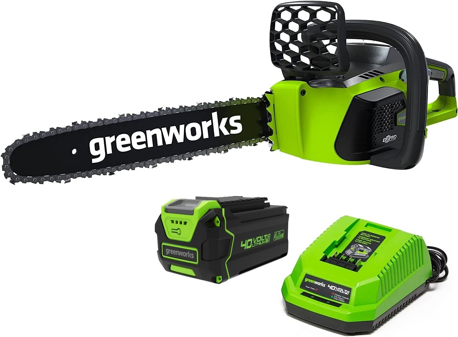 Efficient 40V 16-Inch Brushless Cordless Chainsaw with Battery & Charger