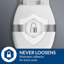 Load image into Gallery viewer, Heavy-Duty White Toilet Seat with Whisper Close and Enhanced Hygiene Features