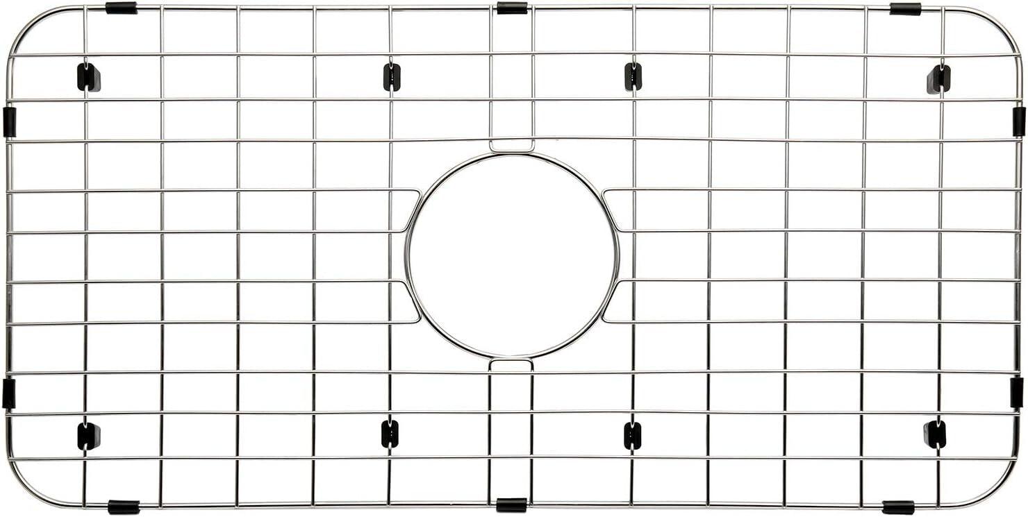 Durable 25" x 12-7/8" Kitchen Sink Grid - Center Drain & Scratch Resistant