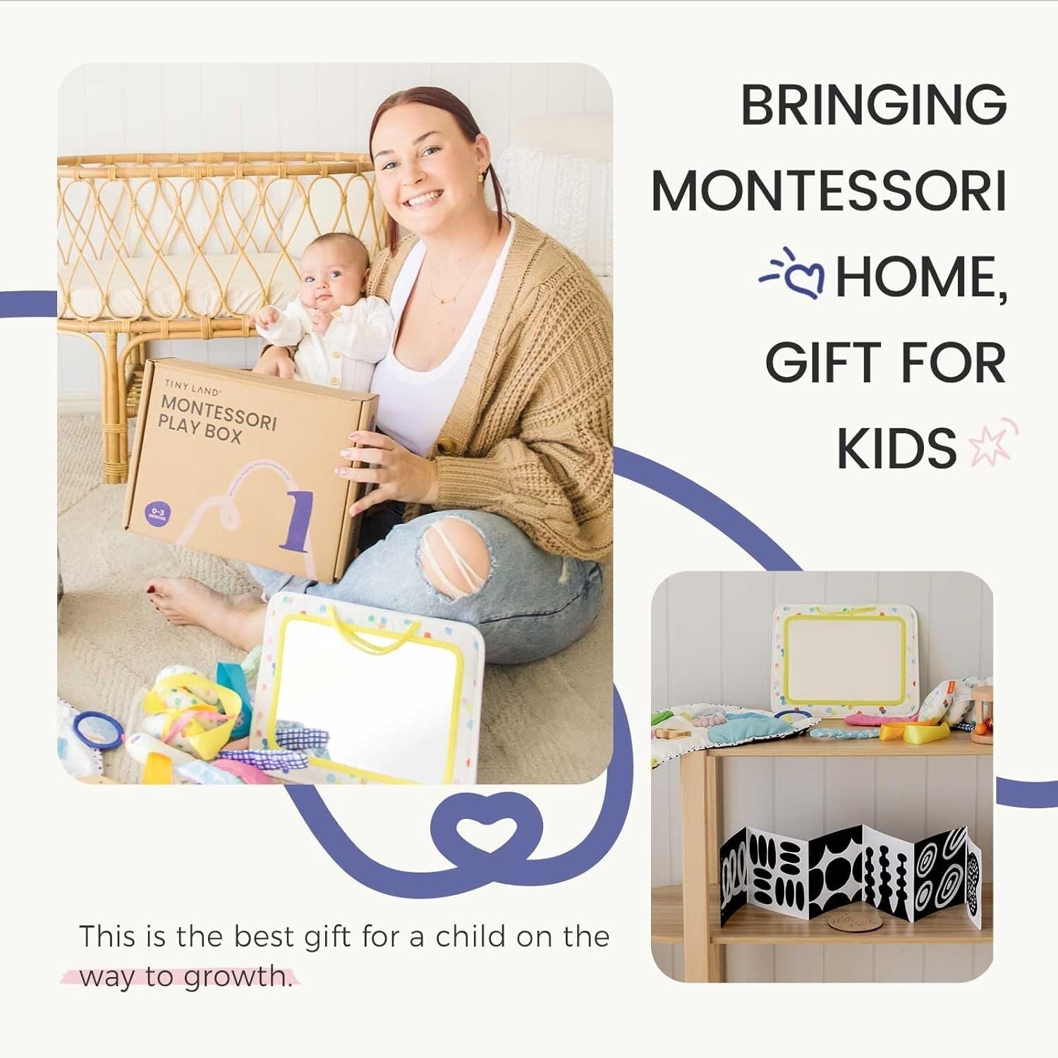 5-in-1 Montessori Baby Toy Set for Newborn Sensory Development & Play