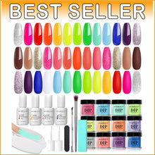 Load image into Gallery viewer, Gorgeous 31-Pc Neon Dip Powder Nail Kit: Long-Lasting Colors &amp; Essential Tools