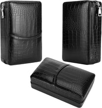 Load image into Gallery viewer, Portable Crocodile Pattern Cigar Case with Lighter &amp; Cutter - Perfect for Travel