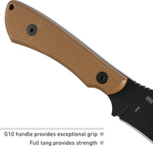 Load image into Gallery viewer, Heavy Duty Ramadi Tactical Knife with Full Tang SK-5 Blade and Protective Sheath