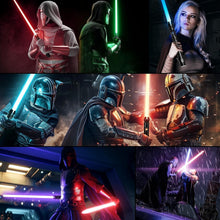 Load image into Gallery viewer, Heavy Duty Dueling Lightsaber - Crystal Hilt, RGB Color Change, &amp; Motion Control