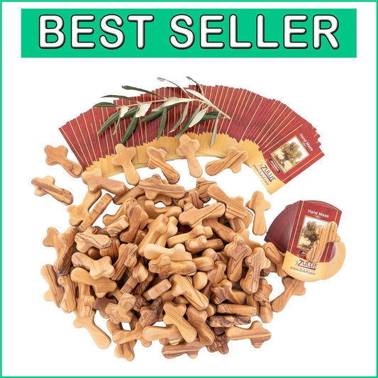 Olive Wood Pocket Crosses from Bethlehem - 100 Unique Keepsakes for Any Occasion